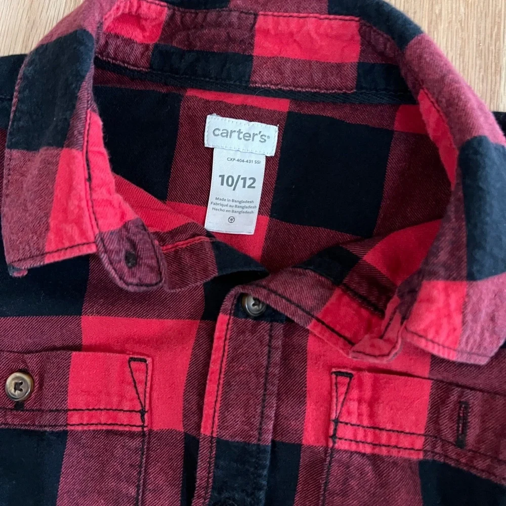 Lot of 4 Boys Button‎ Down Shirts 10-12 Various Brands